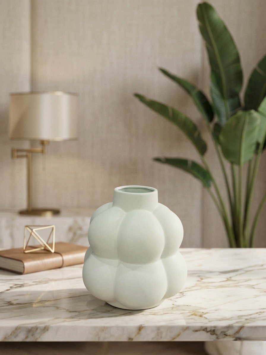 Vase Bulle Moderne en Céramique Matte