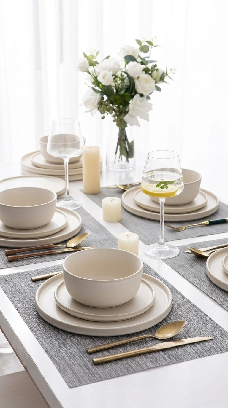 ASSIETTES ET BOL GRÈS CÉRAME